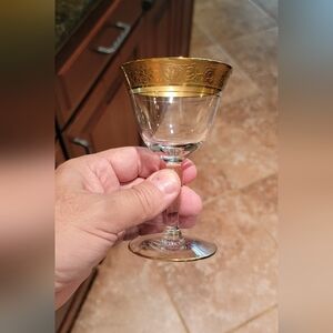 6 Pcs. TIFFIN FRANCISCAN Lacquer 24Kt. Glass Set of (6)